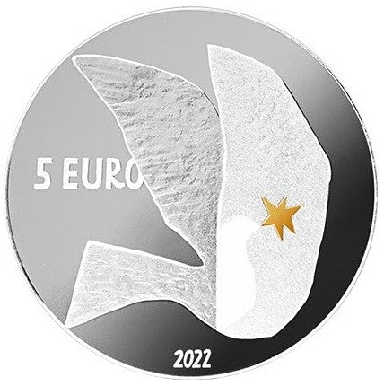 5 Euro Lotyšsko 2022 - Mier Ukrajine (Proof)
