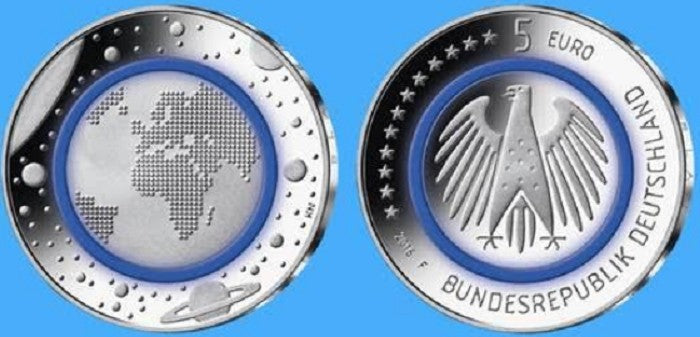 5 Euro Nemecko 2016 "A" Planéta Zem (UNC)