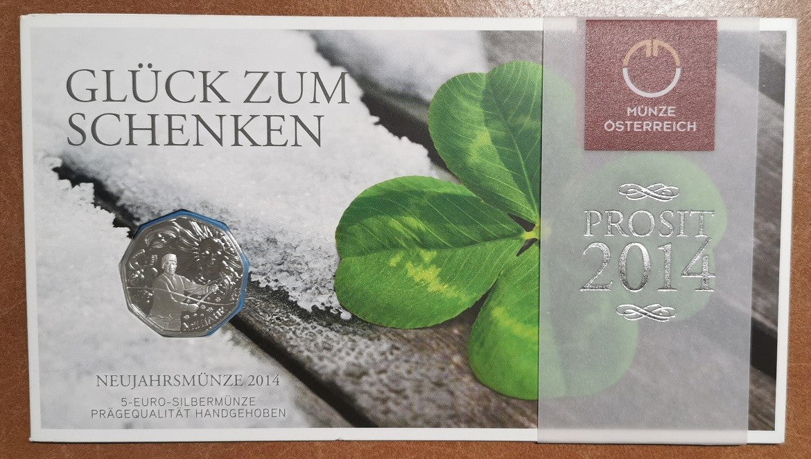 5 Euro Rakúsko 2014 Dar šťastia (BU)
