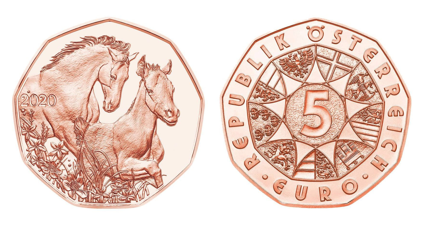 5 Euro Rakúsko 2020 Priatelia na celý život (UNC)