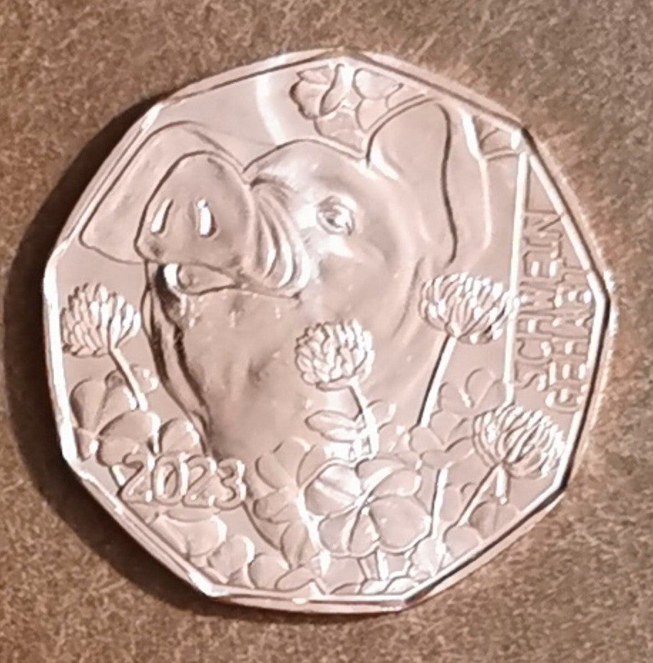 5 Euro Rakúsko 2023 - Šťastné prasiatko (UNC)