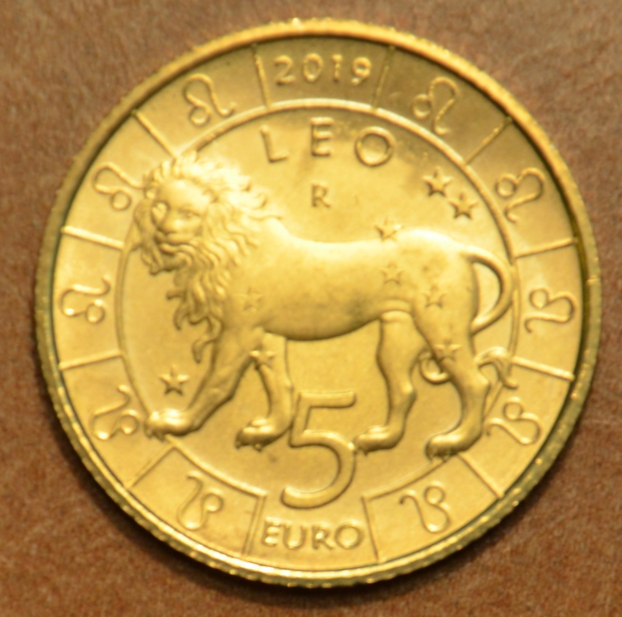 5 Euro San Marino 2019 Zodiac: Lev (UNC)