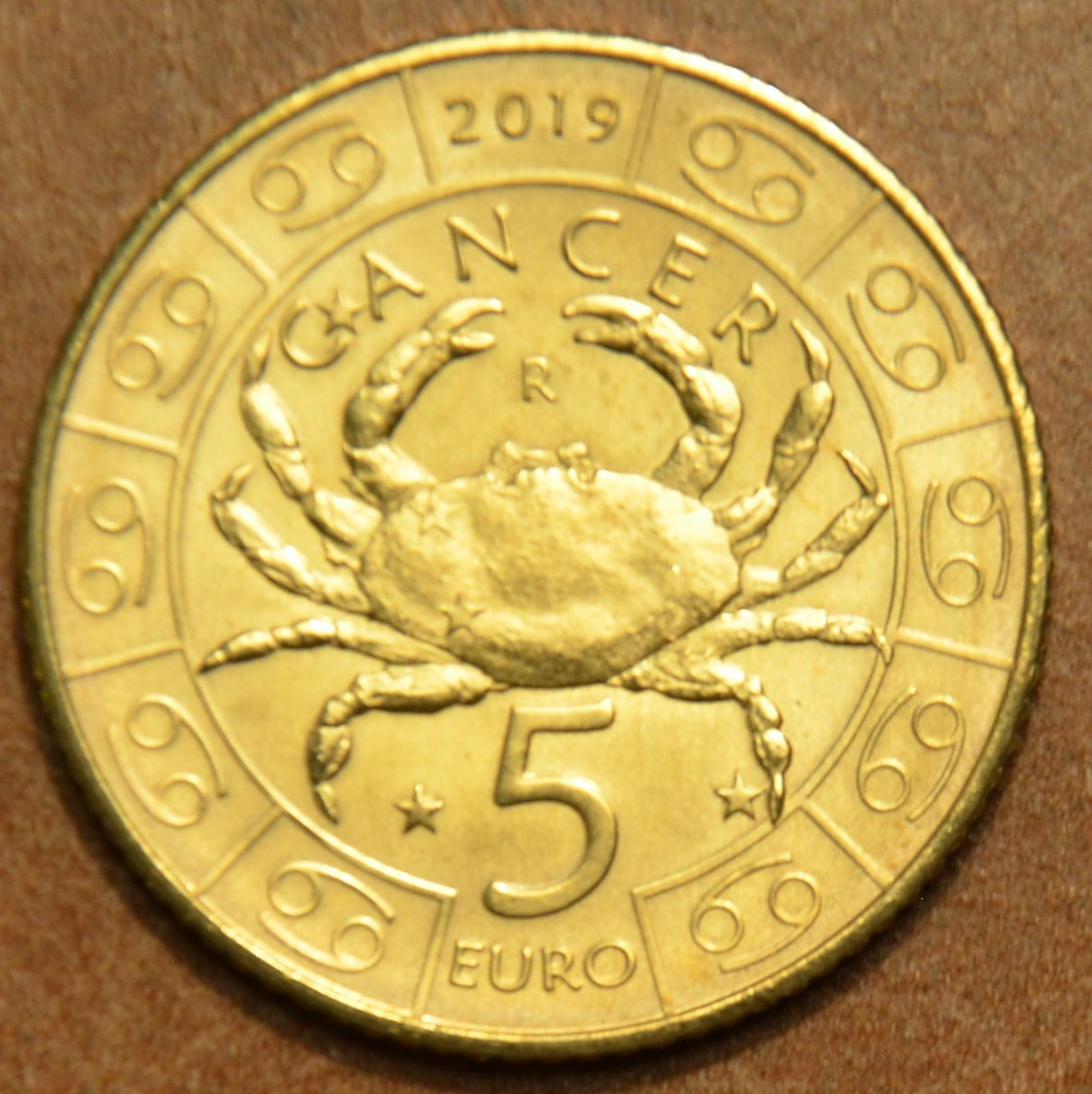 5 Euro San Marino 2019 Zodiac: Rak (UNC)