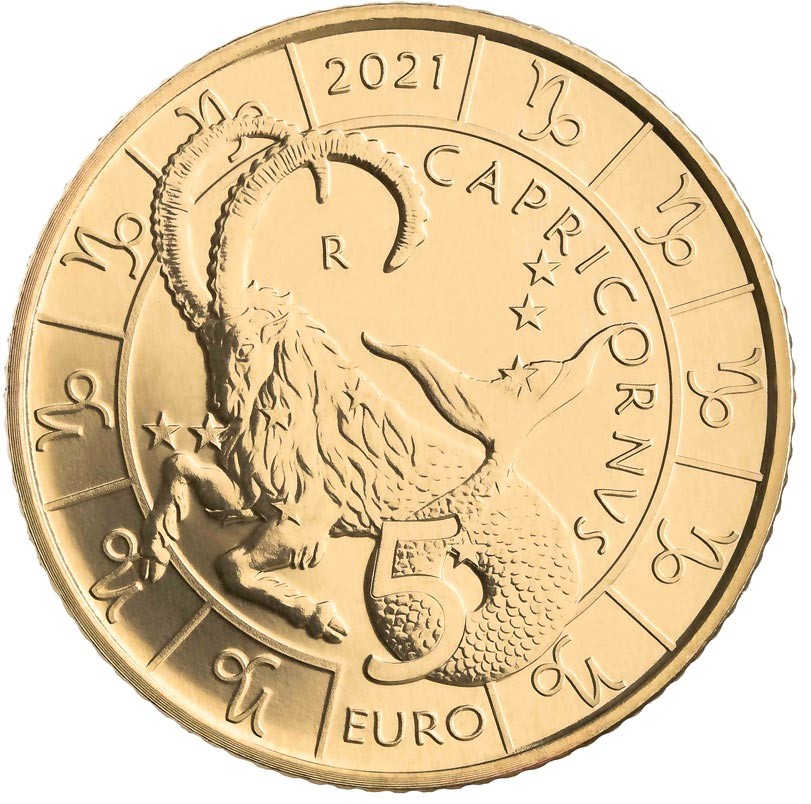 5 Euro San Marino 2021 Zodiac: Kozorožec (UNC)