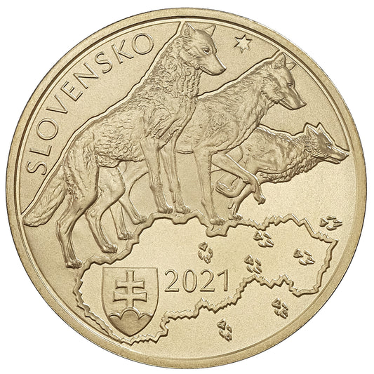 5 Euro Slovensko 2021 - Vlk dravý (UNC)
