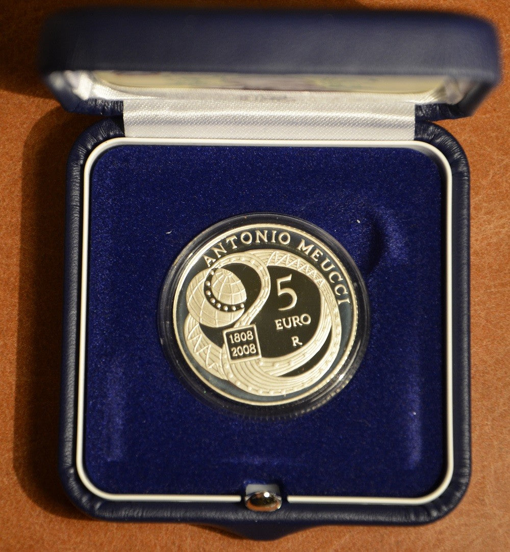 5 Euro Taliansko 2008 - Antonio Meucci (Proof)