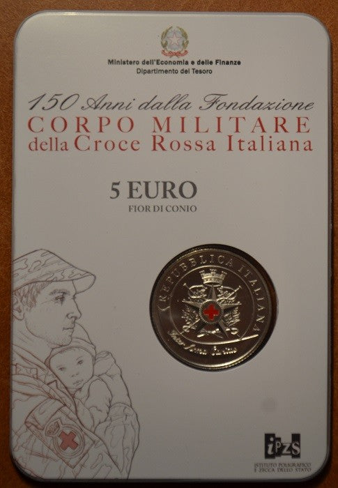 5 Euro Taliansko 2016 - Červený kríž (BU karta)