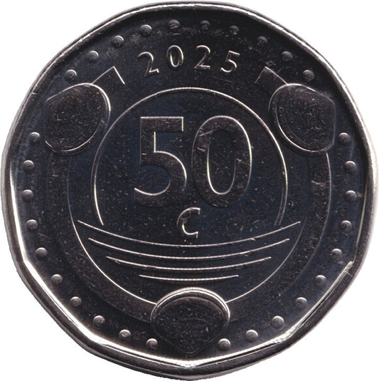 50 cent Curacao 2025 (UNC)