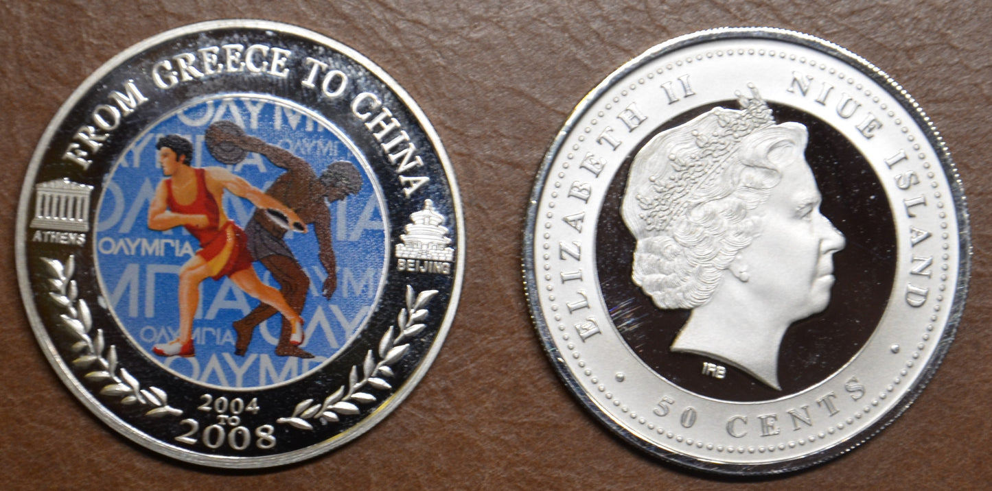 50 cent Niue 2008 - Hod diskom (Proof)