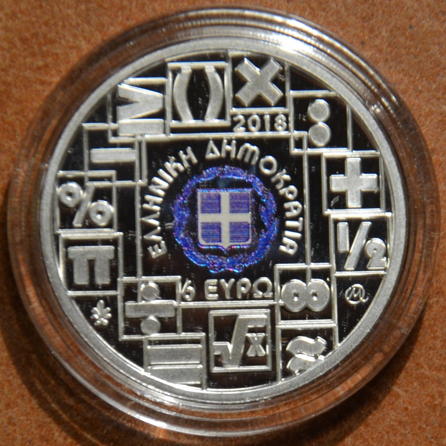 6 Euro Grécko 2018 - Rok matematiky (Proof)