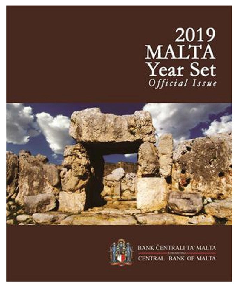 Malta 2019 - 9 dielna sada s pamätnou 2 Euro mincou so značkou "F" (BU)