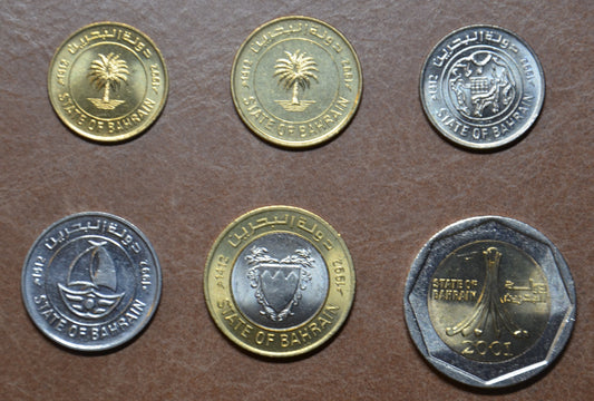 Bahrain 6 mincí 1991-2001 (UNC)