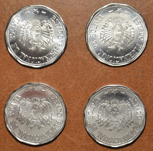 Bolívia 4x 2 bolivianos 2017 (UNC)