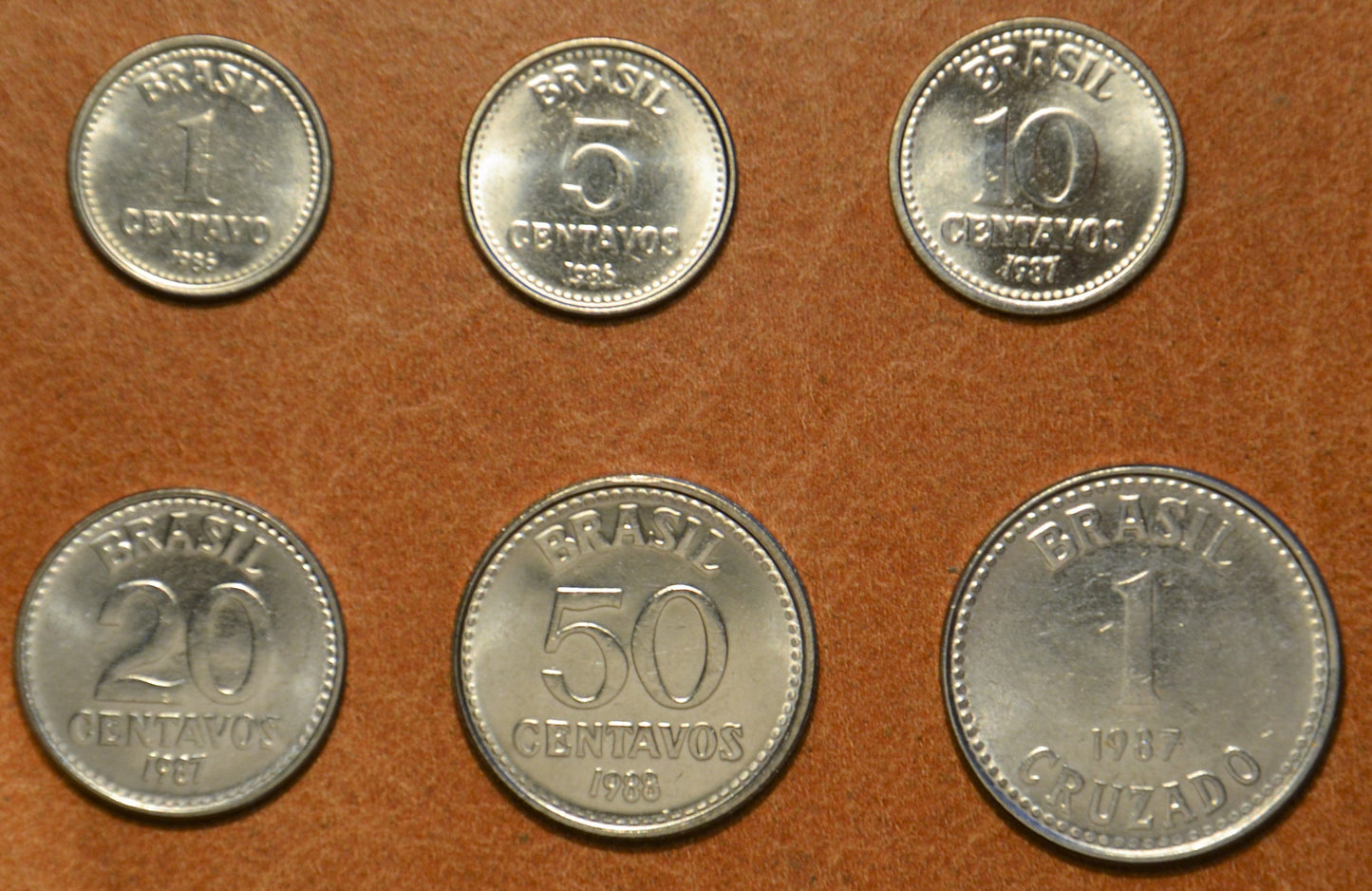 Brazília 6 mincí 1986-1988 (UNC)