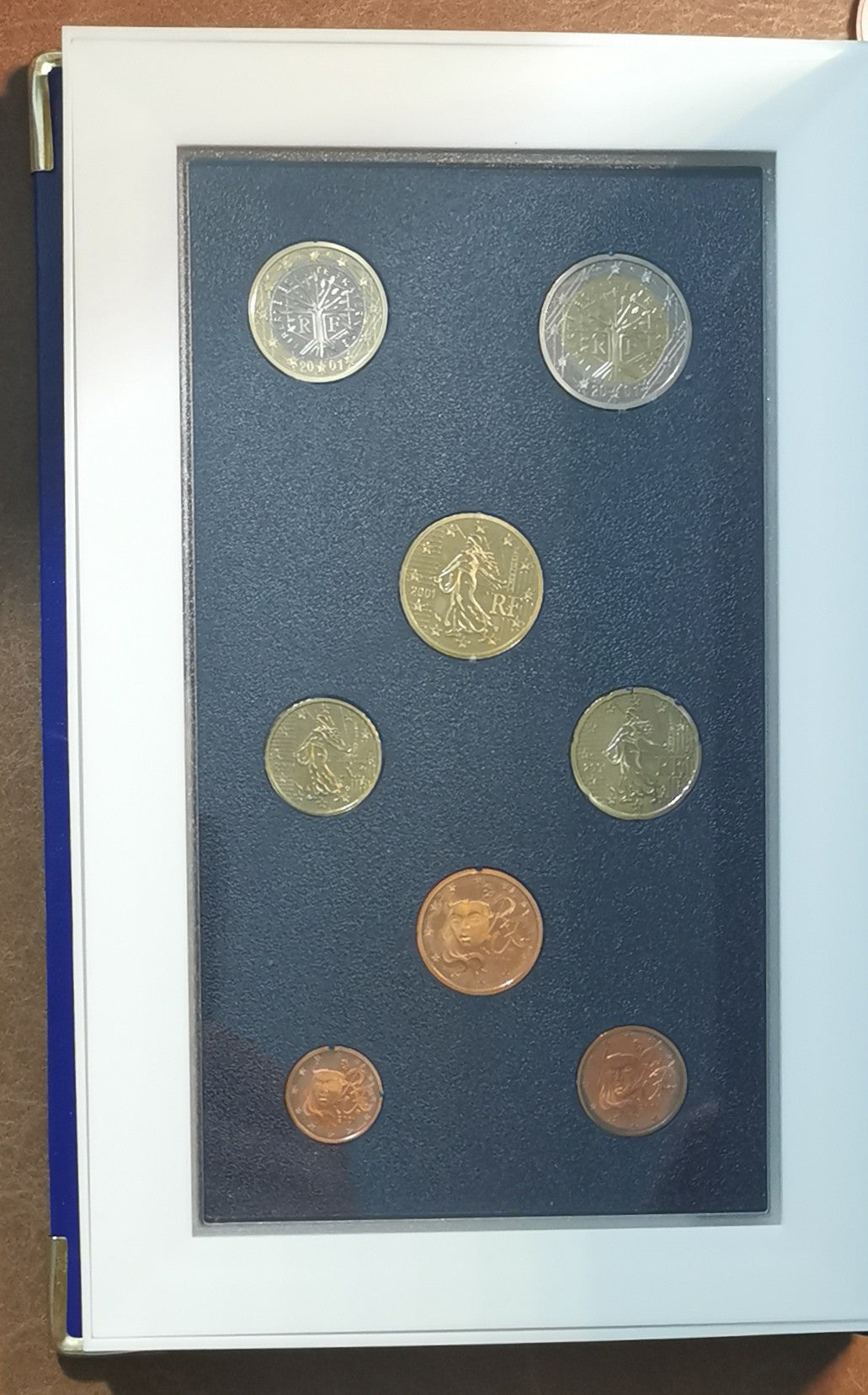 Francúzsko 2001 sada 8 euromincí (Proof)