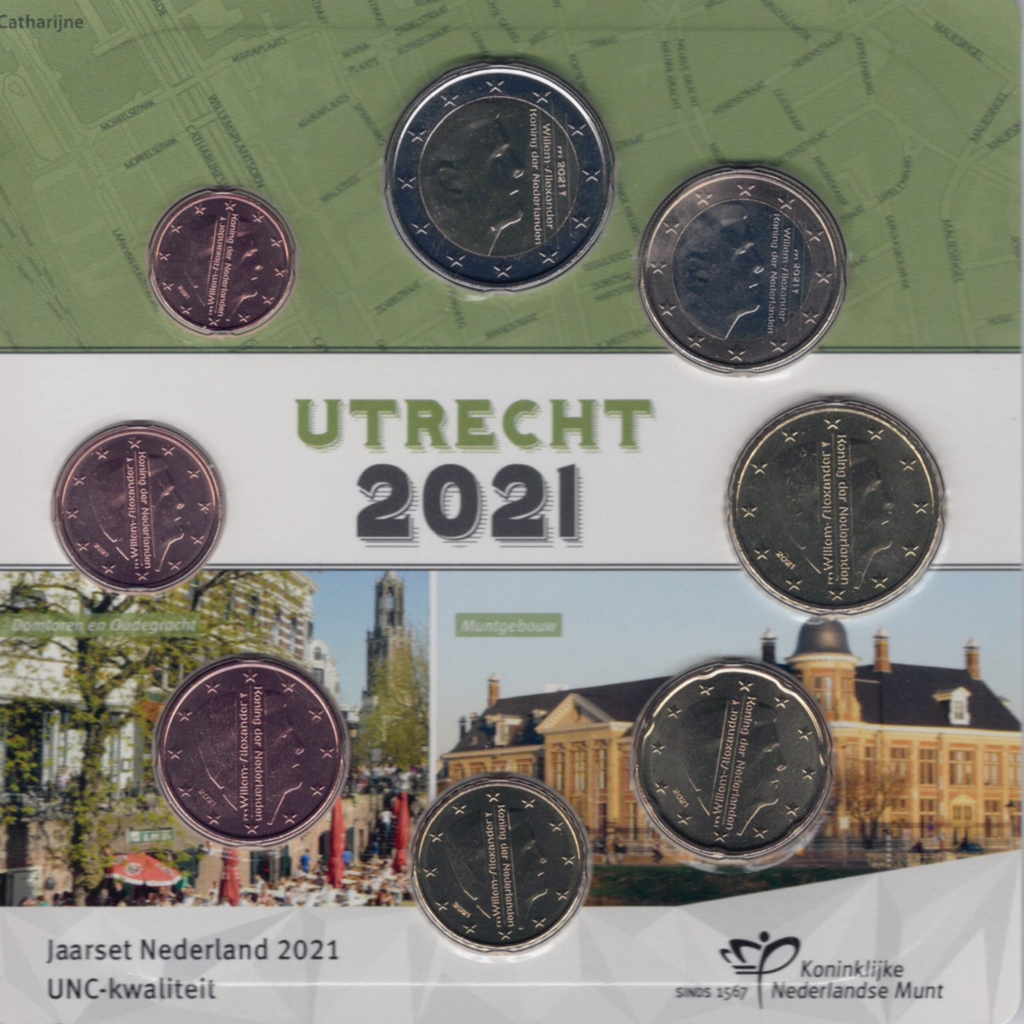 Holandsko 2021 sada 8 mincí - Utrecht (UNC)