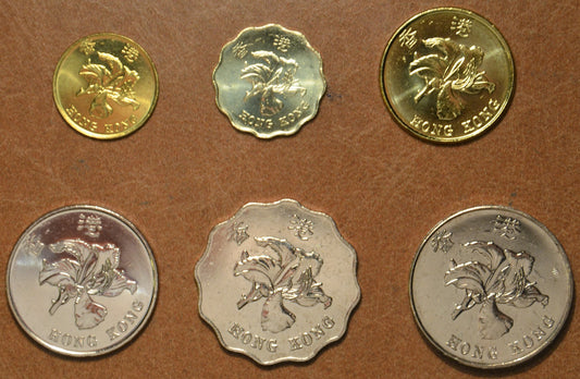 Hongkong 6 mincí 1993-2013 (UNC)