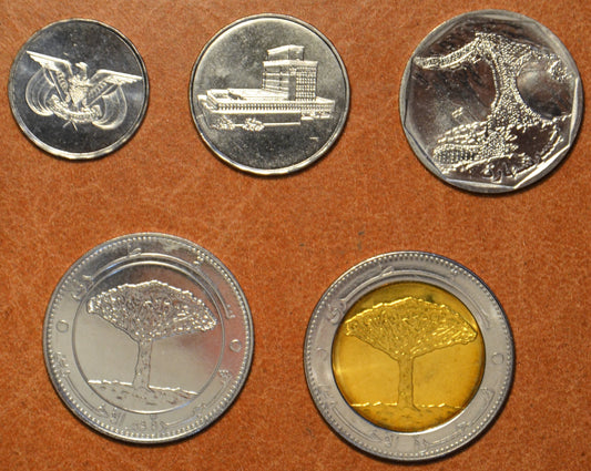 Jemen 5 mincí 1993-2006 (UNC)