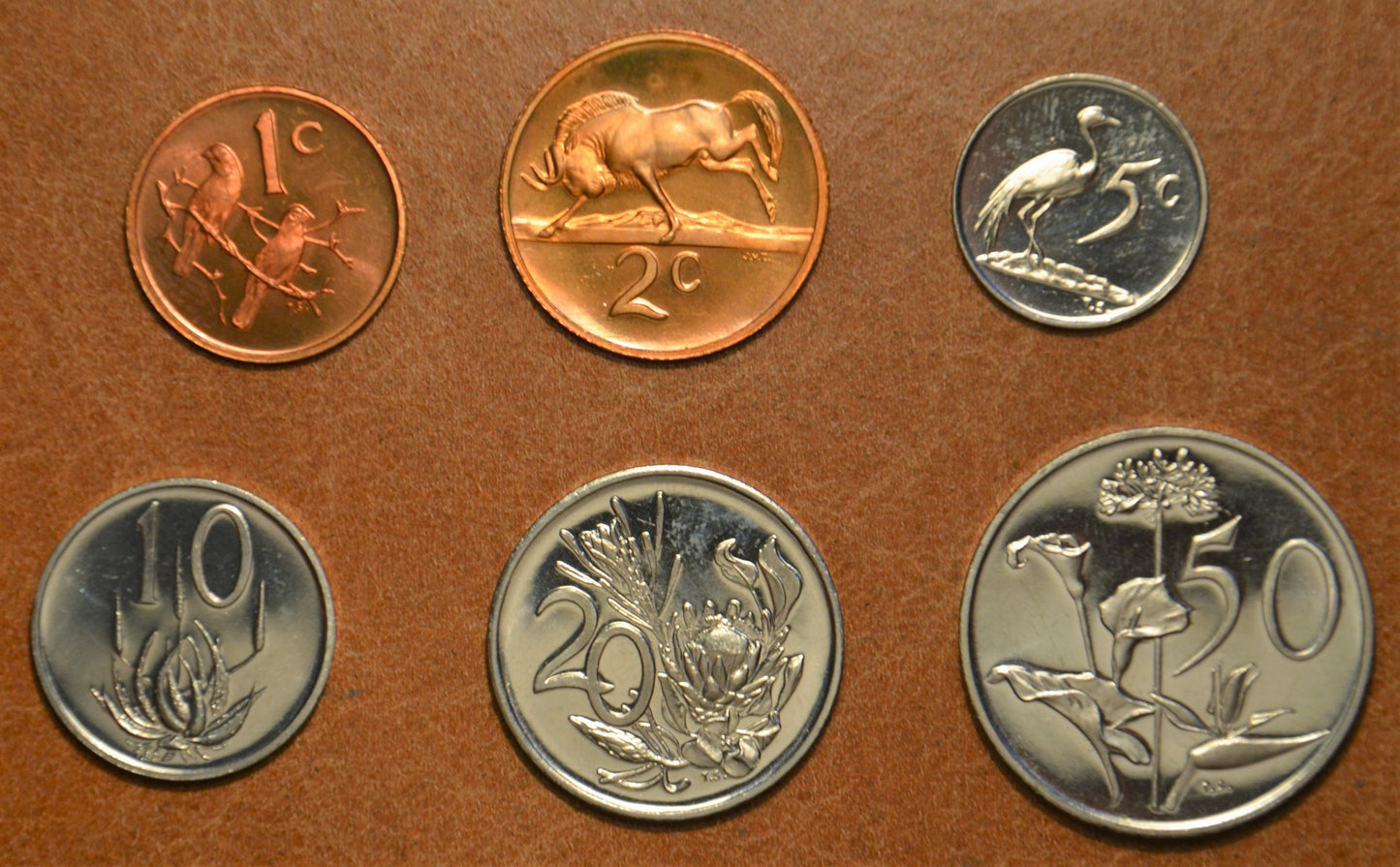 Južná Afrika 6 mincí 1974 (UNC)
