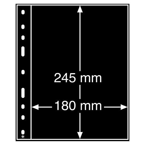 Leuchtturm OPTIMA 1C listy, 180 x 245 mm, čierne (10 ks)