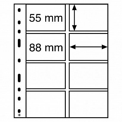 Leuchtturm OPTIMA listy na karty 55x88 mm