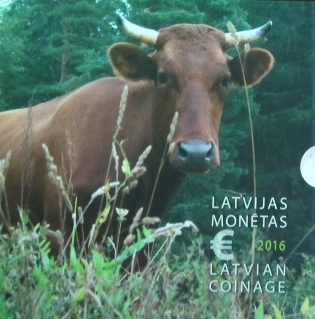 Lotyšsko 2016 sada 9 euromincí (BU)
