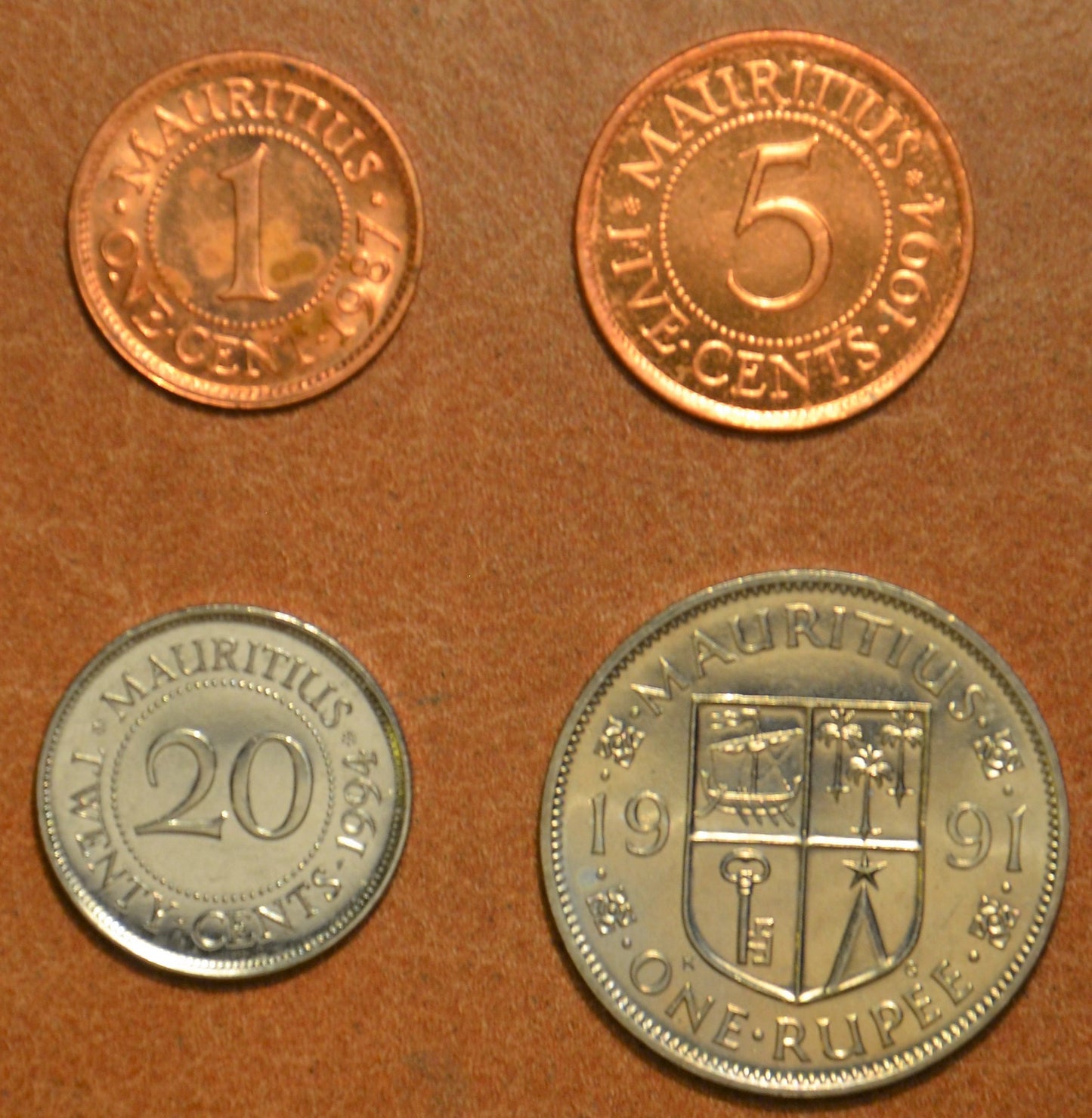 Maurícius 4 mince 1987-1994 (UNC)