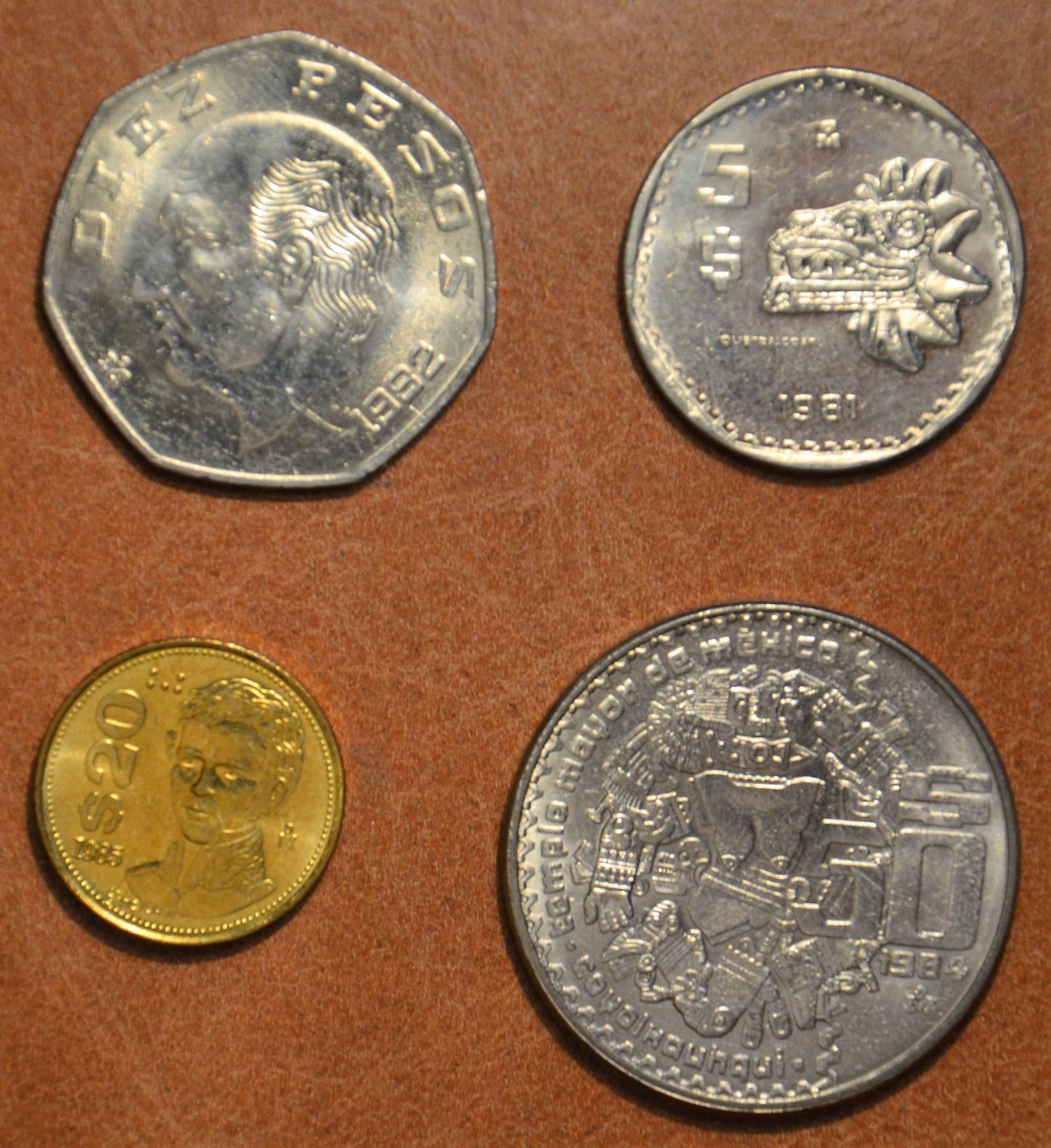 Mexiko 4 mince 1981-1985 (UNC)