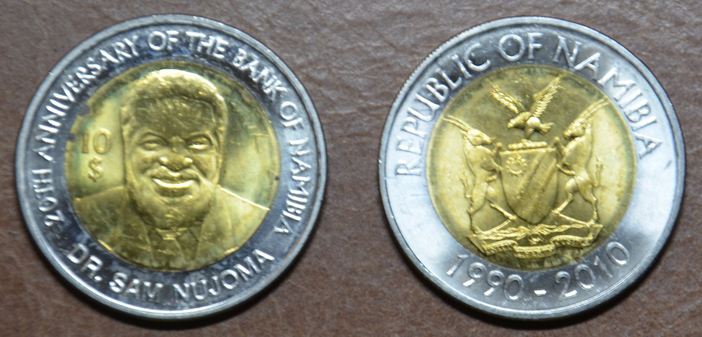 Namíbia 10 dolarov 2010 (UNC)