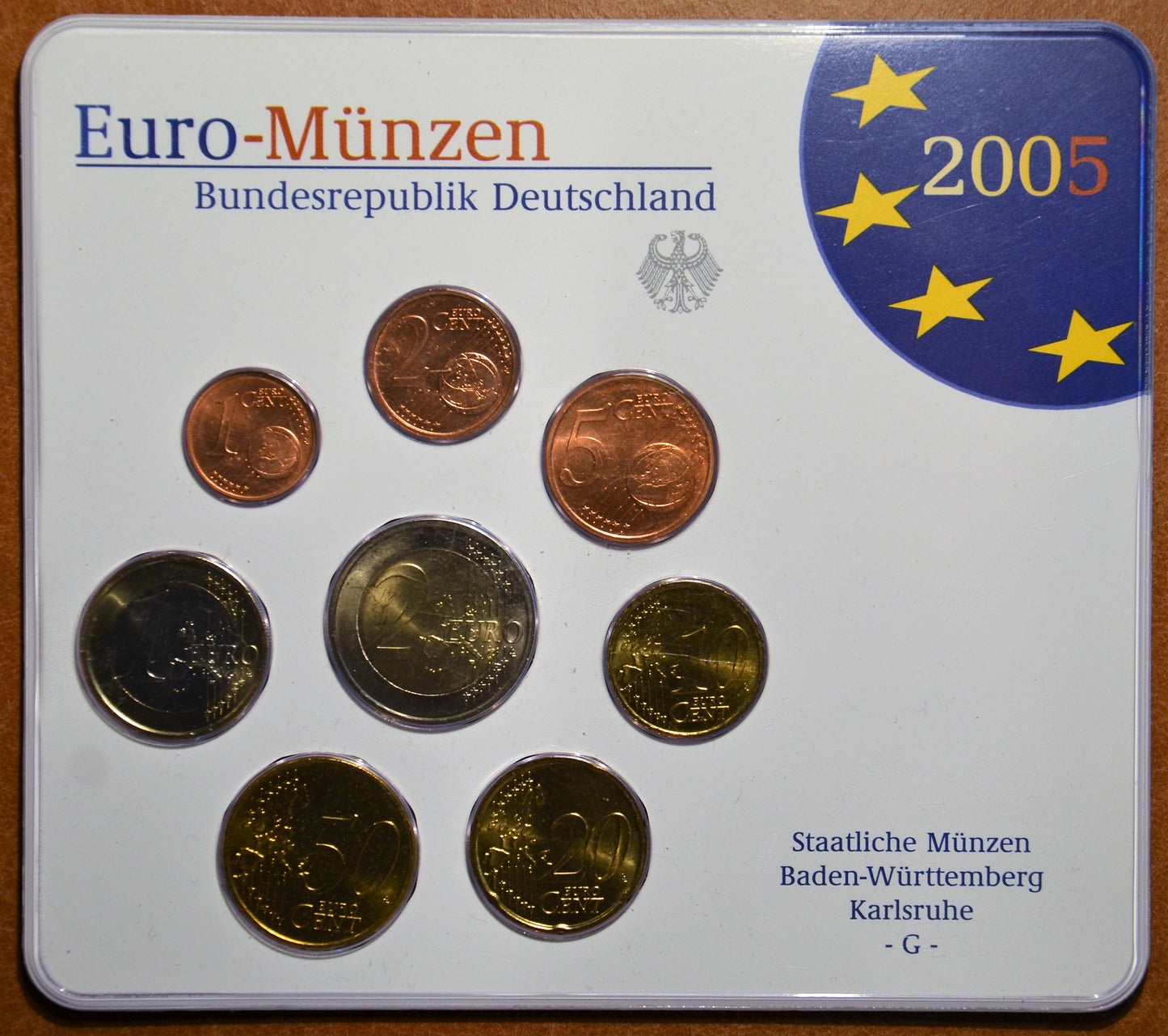 Nemecko 2005 "G" sada 8 euromincí (BU)