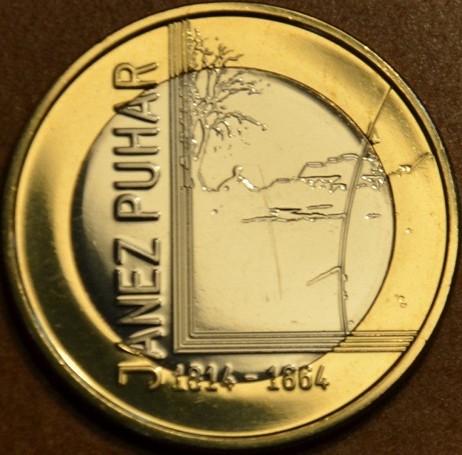 3 Euro Slovinsko 2014 - Janez Puhar (UNC)
