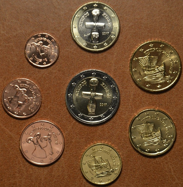 Cyprus 2017 sada 8 euromincí (UNC)
