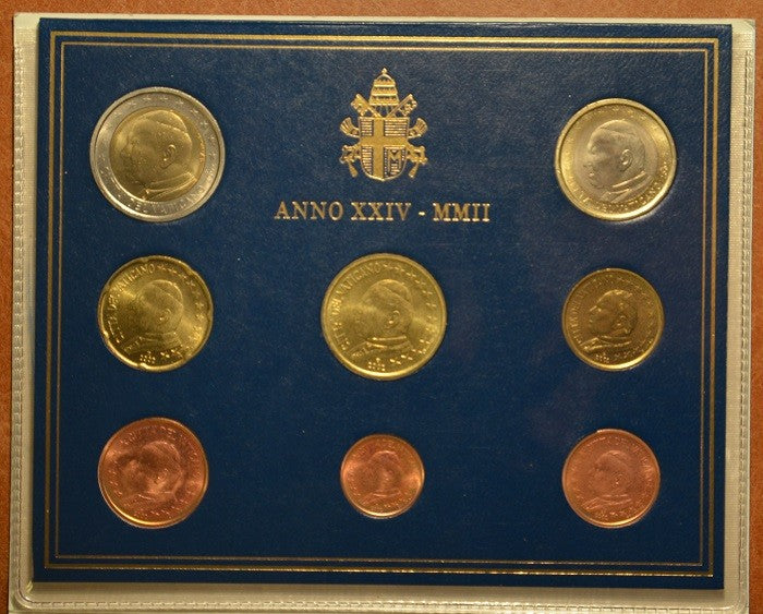 Sada 8 euromincí Vatikan 2002 (BU)