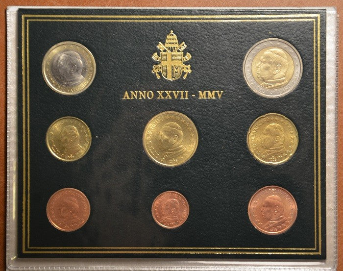 Sada 8 euromincí Vatikan 2005 (BU)