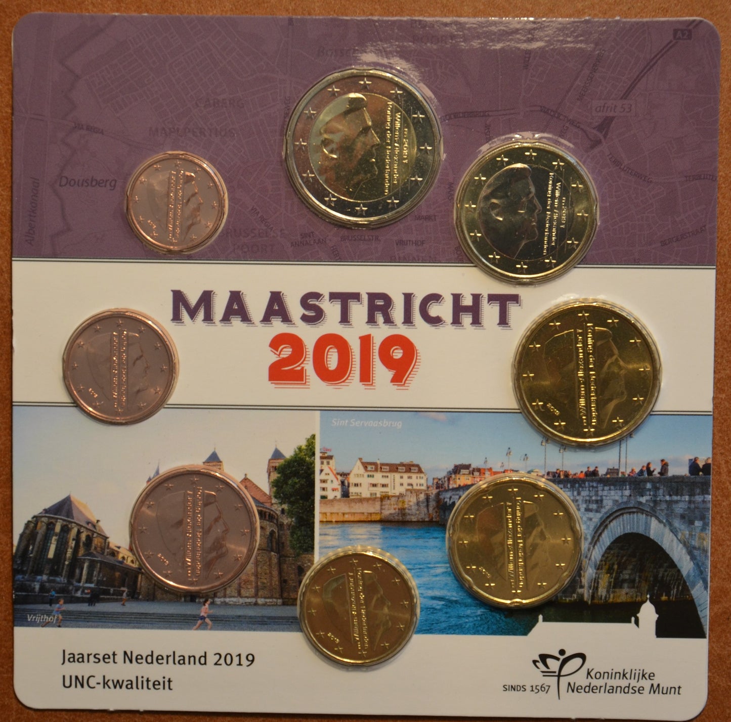 Holandsko 2019 sada 8 mincí Maastricht (UNC)