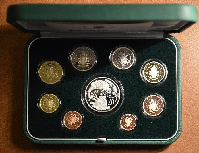 Vatikán 2018 sada 8 mincí + 20 Euro Ag minca (Proof)