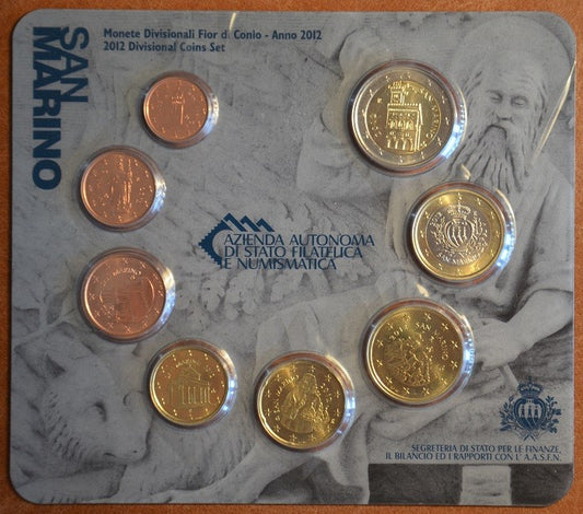 San Marino 2012 oficiálna sada 8 mincí (BU)
