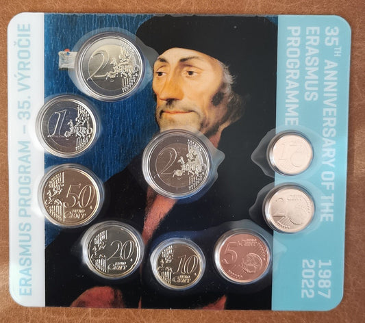 Slovensko 2022 sada 9 mincí - Erasmus (BU)