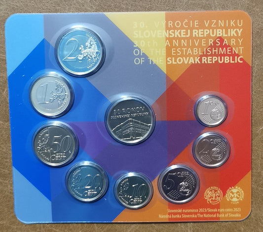 Slovensko 2023 sada mincí - 30. výročie vzniku SR (BU)