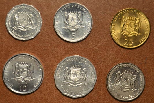 Somálsko 6 mincí 1976-2001 (UNC)