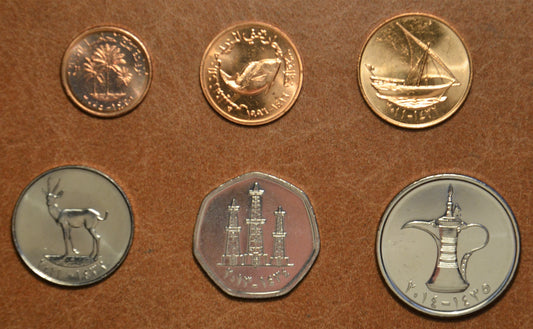 Spojené arabské emiráty 6 mincí 1996-2011 (UNC)