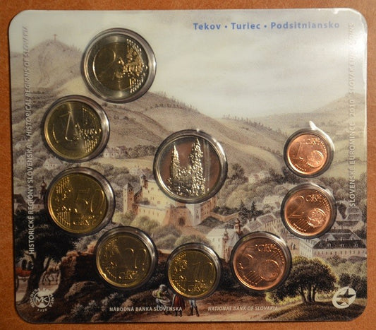 Súbor Slovenských mincí 2010 - Historické regióny Slovenska - Turiec, Tekov, Podsitniansko (BU)