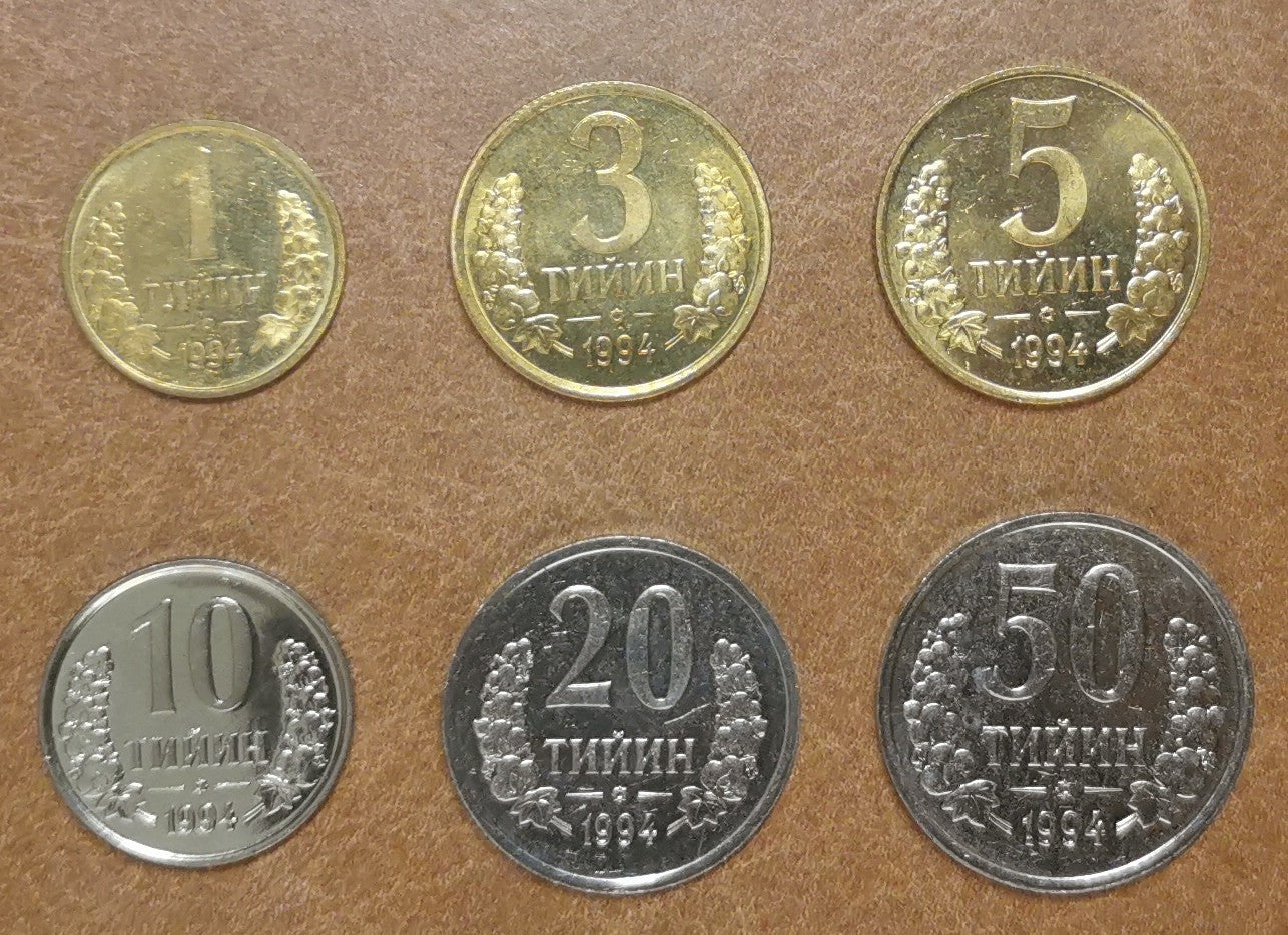 Uzbekistan 6 mincí 1994 (UNC)