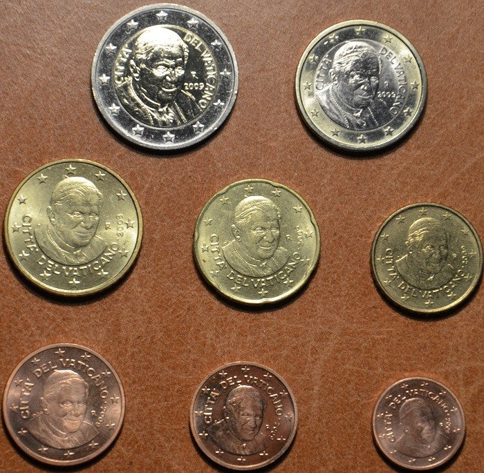Vatikan 2009 sada 8 euromincí (UNC bez foldra)