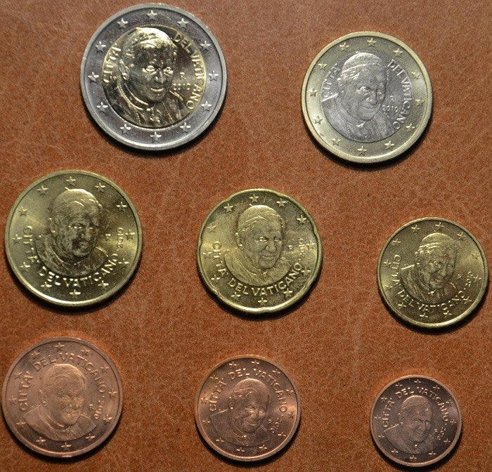 Vatikan 2010 sada 8 euromincí (UNC bez foldra)