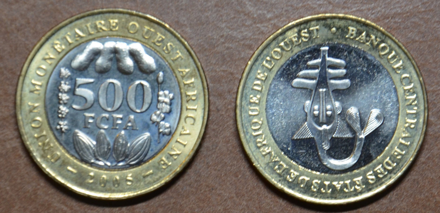 Západoafrický CFA frank 500 frankov 2005 (UNC)