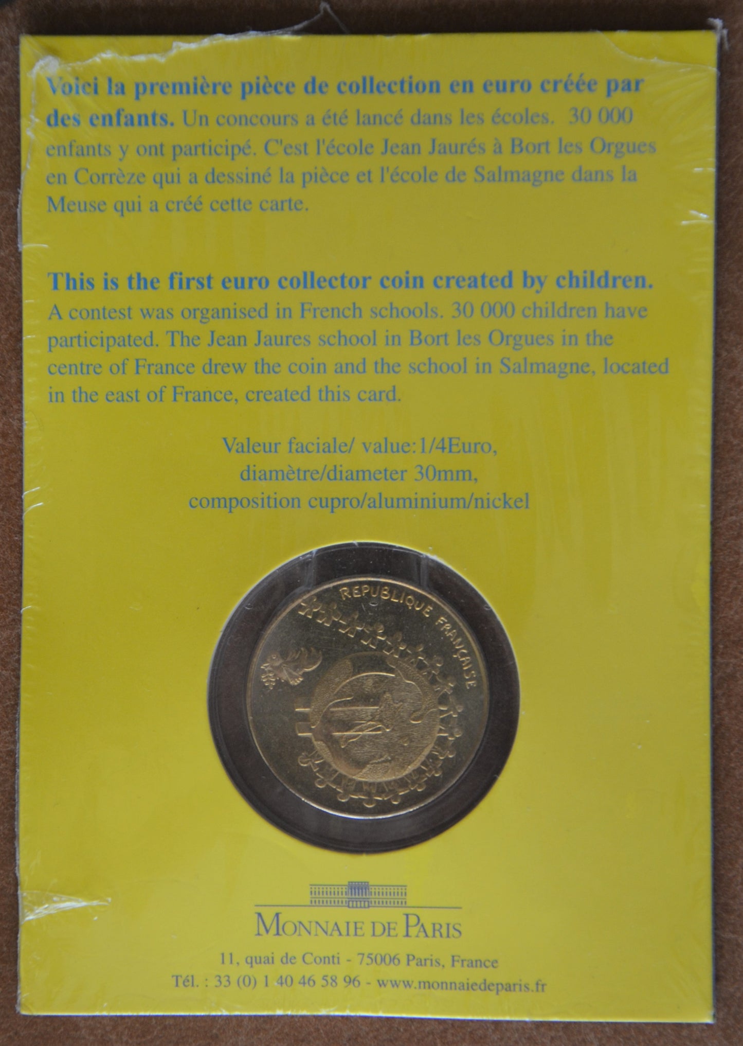 1/4 Euro Francúzsko 2002 - Detske euro (UNC)