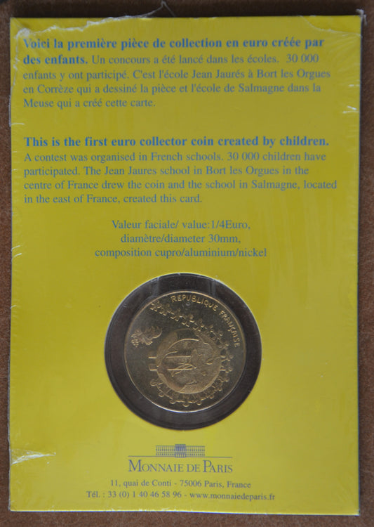 1/4 Euro Francúzsko 2002 - Detske euro (UNC)