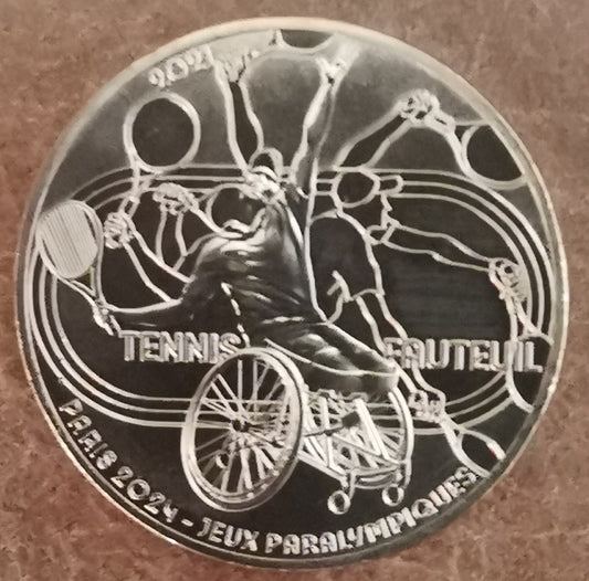1/4 Euro Francúzsko 2021 - OH 2024 - Tenis na invalidnom vozíku (UNC)