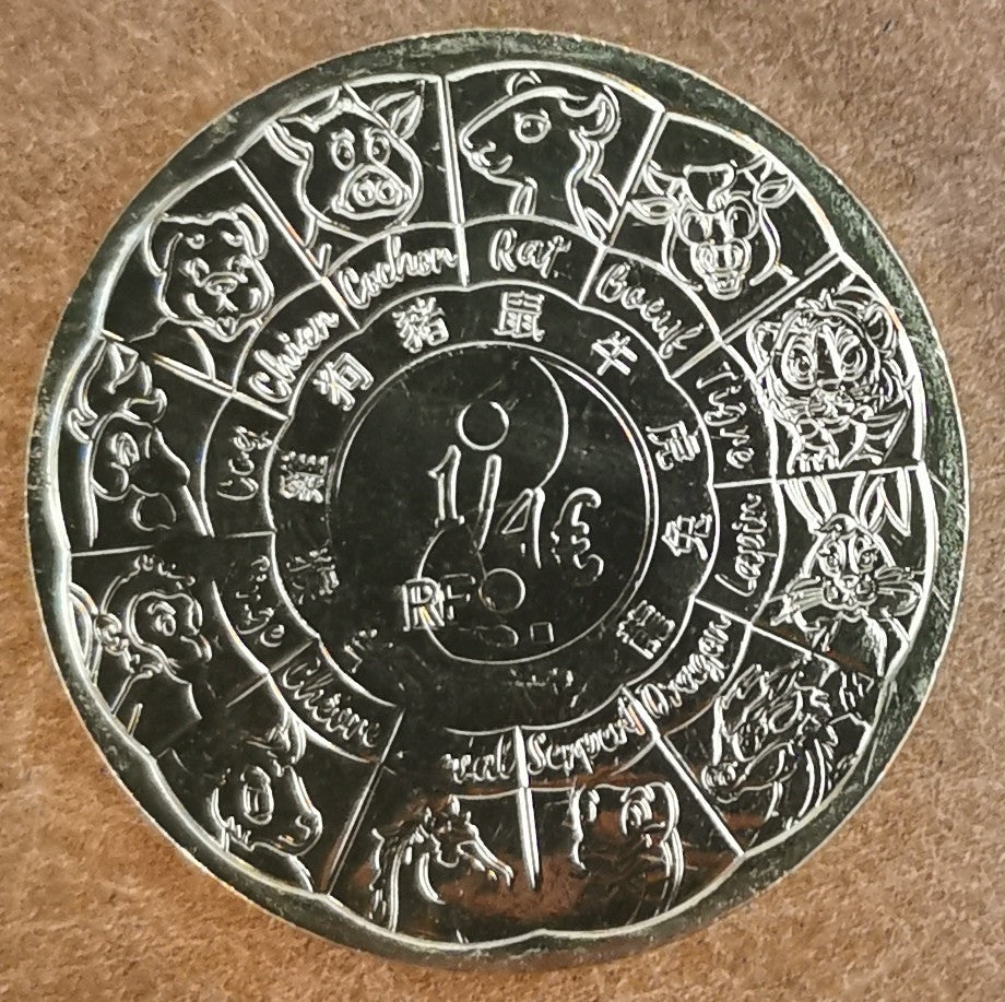 1/4 Euro Francúzsko 2022 - Rok tigra  (UNC)